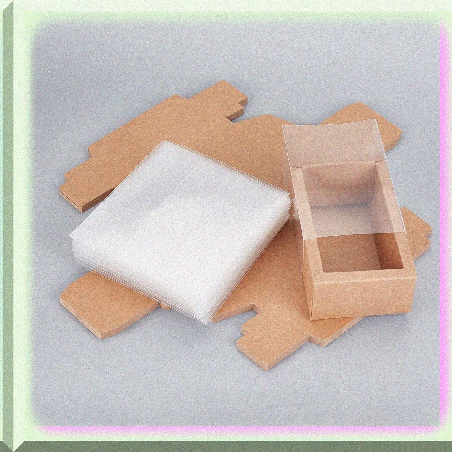 12 Pack Brown Rectangle Kraft Boxes 7x5x1.5 Inches