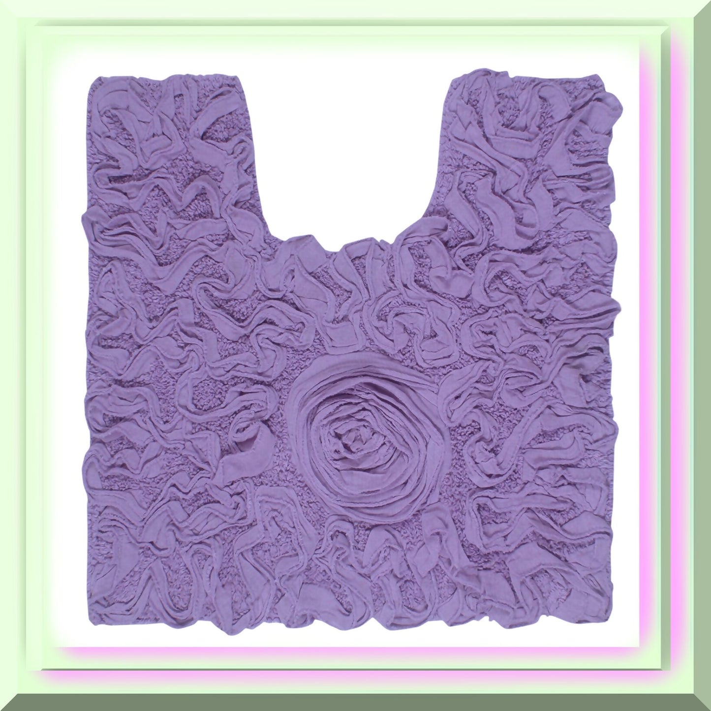 20"x20" Cotton Contour Bath Rug Purple