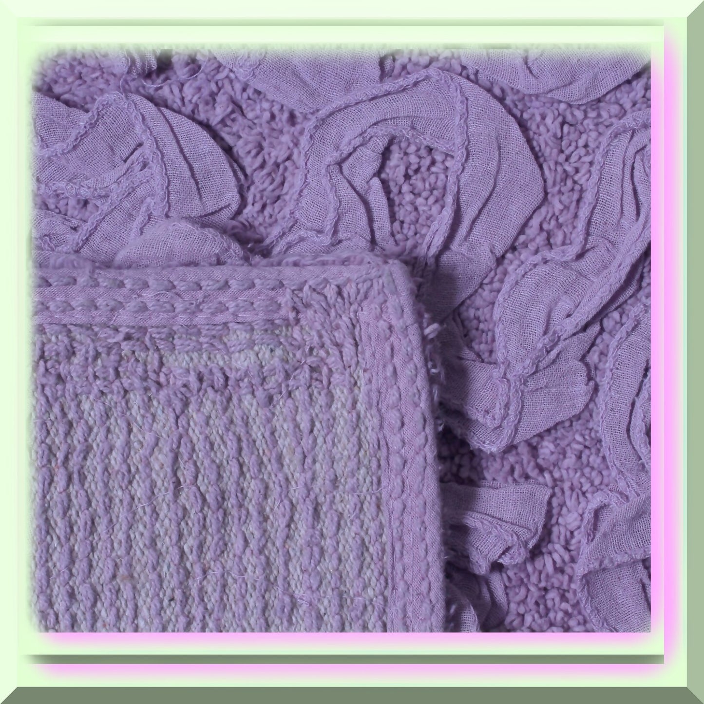 20"x20" Cotton Contour Bath Rug Purple