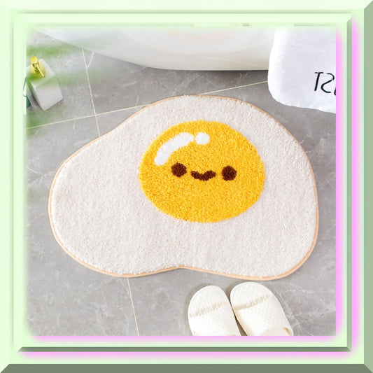 Egg Microfiber Bath Mat 18x26 Non-Slip Shower Rug