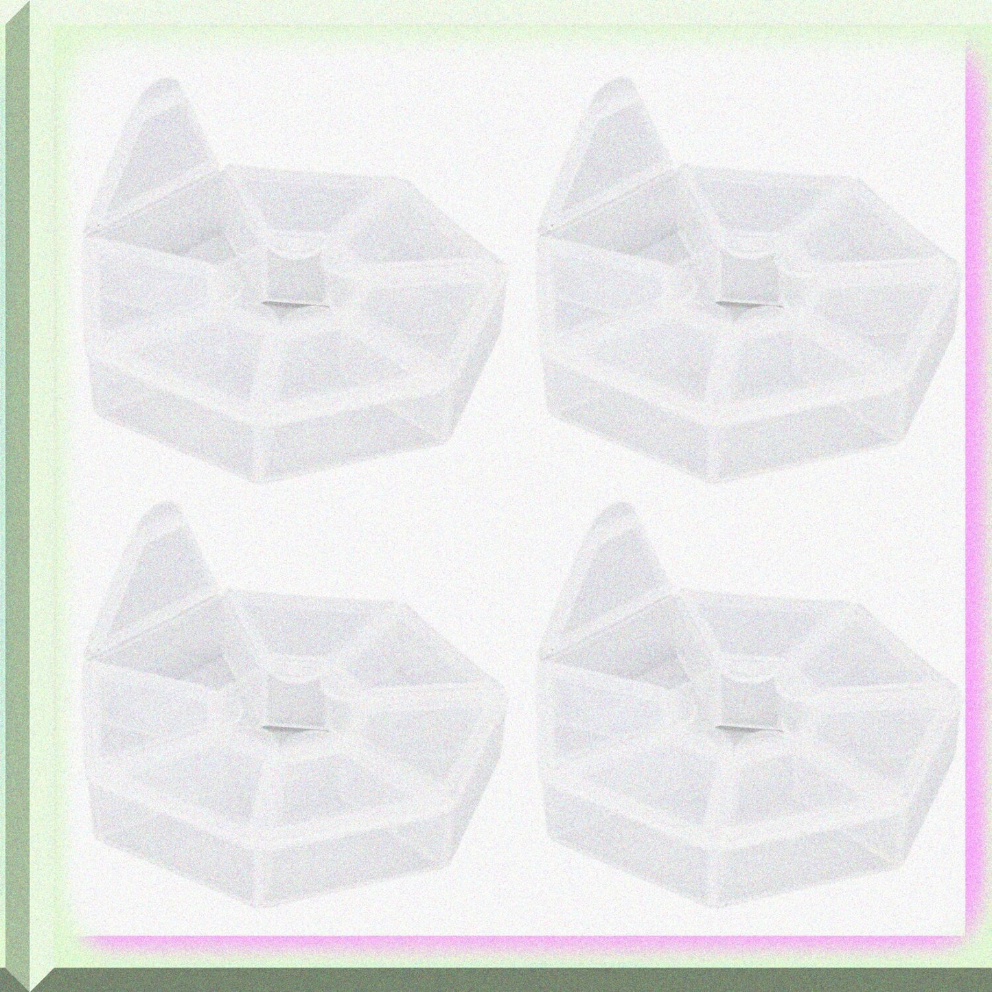 Clear Round Jewelry Bead Storage Organizer 7 Compartments 4 Pack
