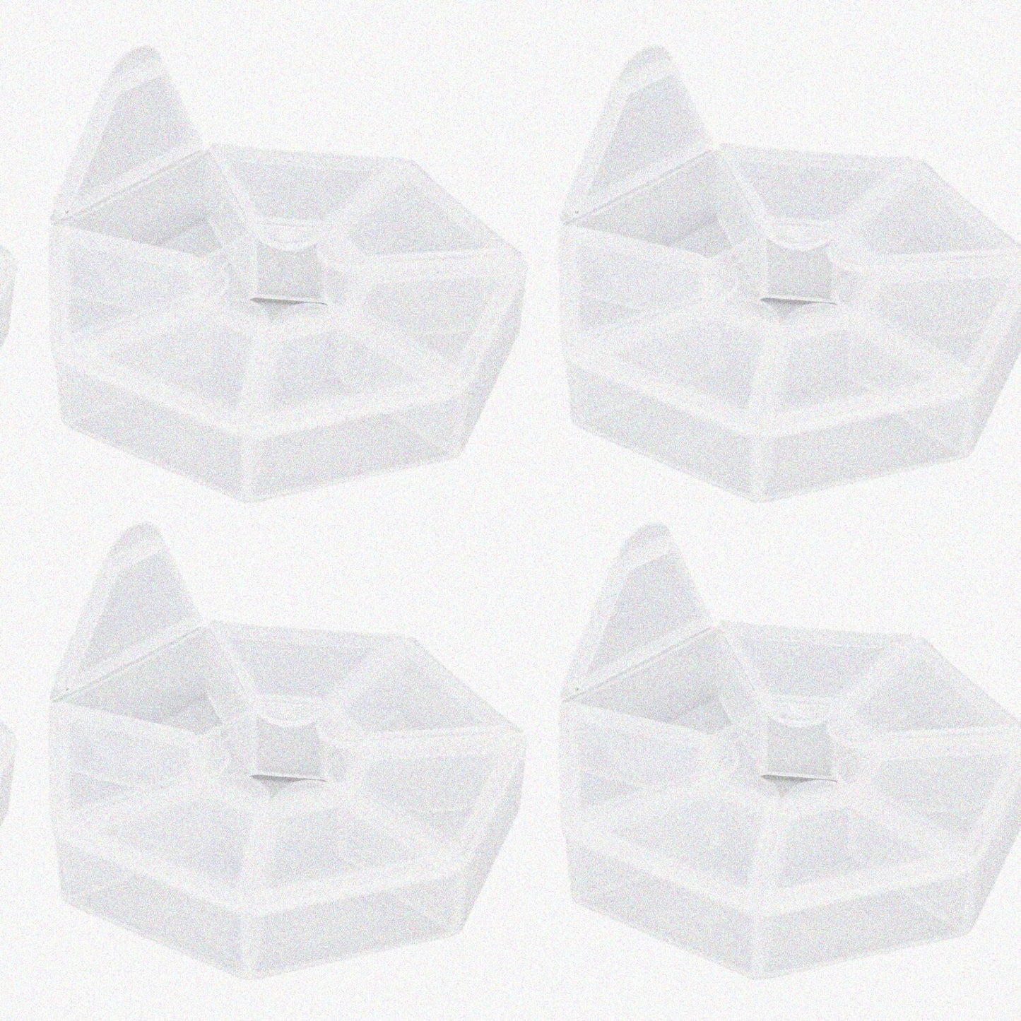Clear Round Jewelry Bead Storage Organizer 7 Compartments 4 Pack