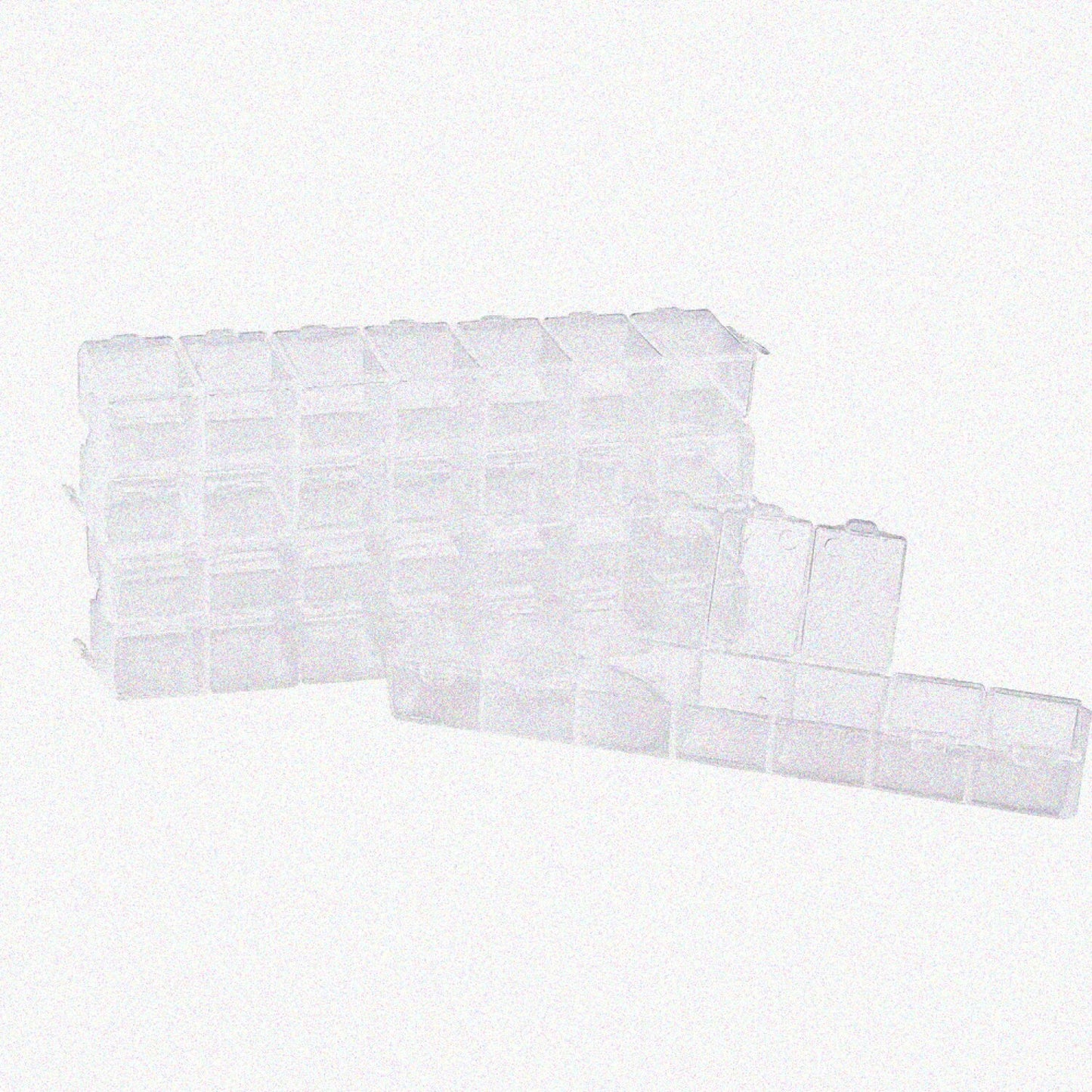 8 Pack Jewelry Dividers Box 7 Compartments Clear Plastic Storage