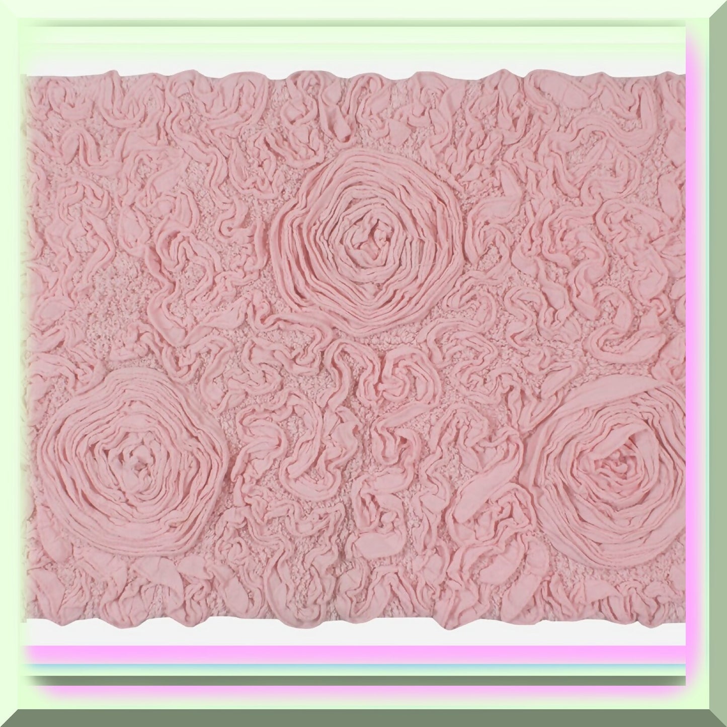 100% Cotton Pink Bath Rug 21"x34"