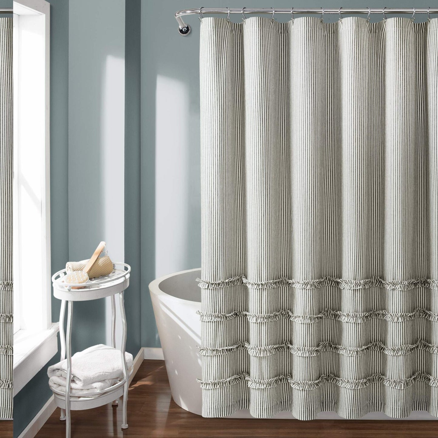 Vintage Stripe Yarn Dyed Cotton Shower Curtain 72" x 72"