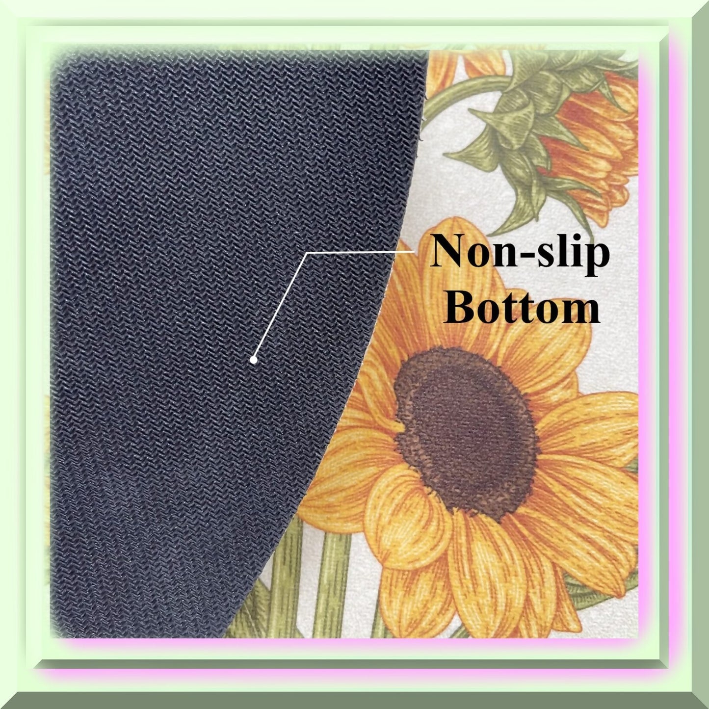 Floral Bathroom Contour Rug 21.6''19.6''