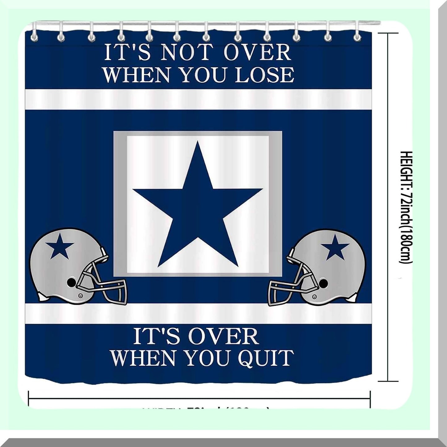 4PCS Inspirational Quotes Shower Curtain and Bath Rug Set