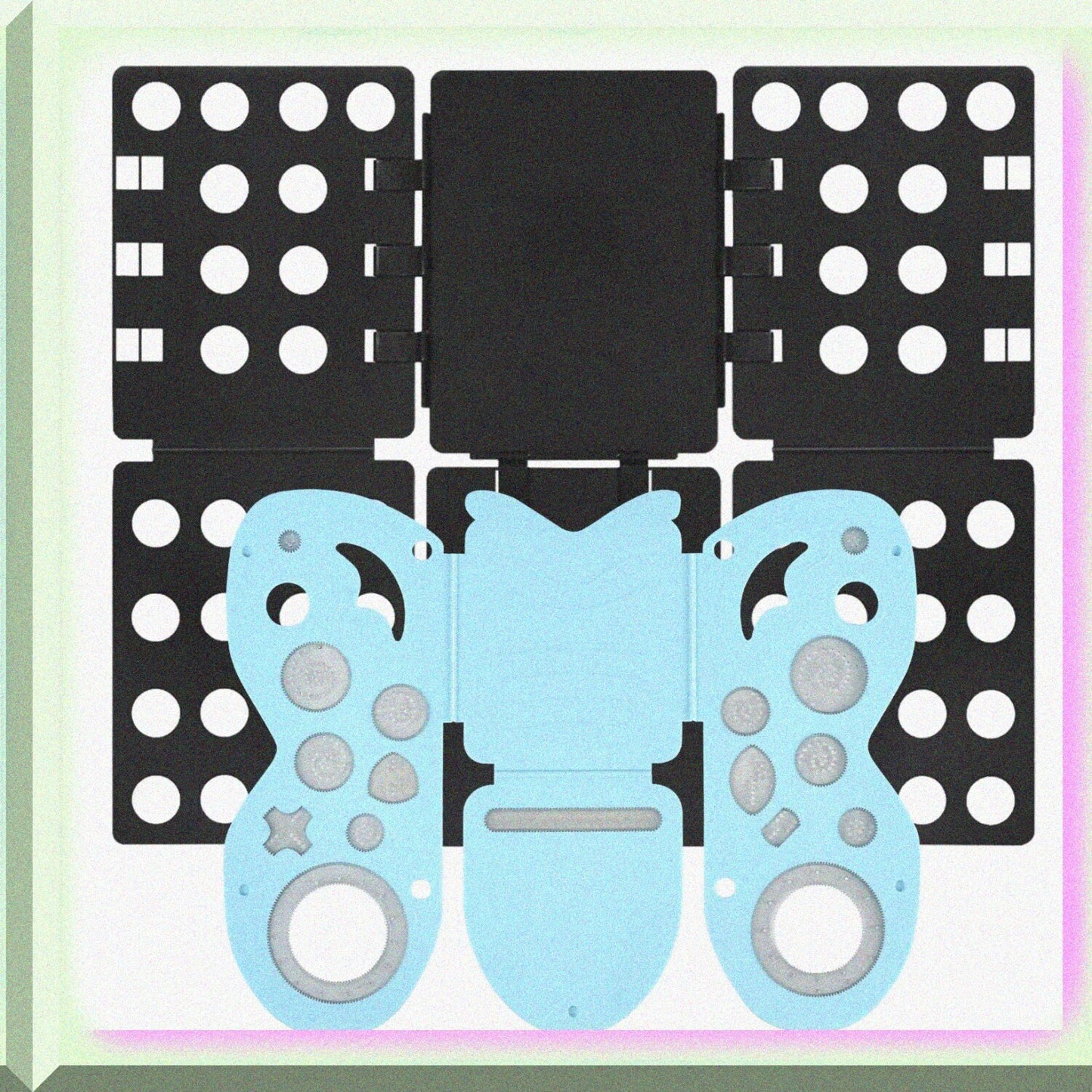 Shirt Folding Board Durable Plastic Black Blue