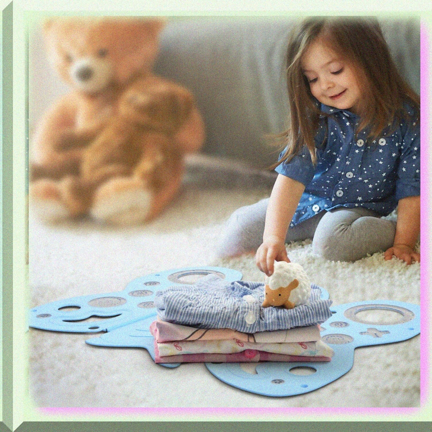 Shirt Folding Board Durable Plastic Black Blue