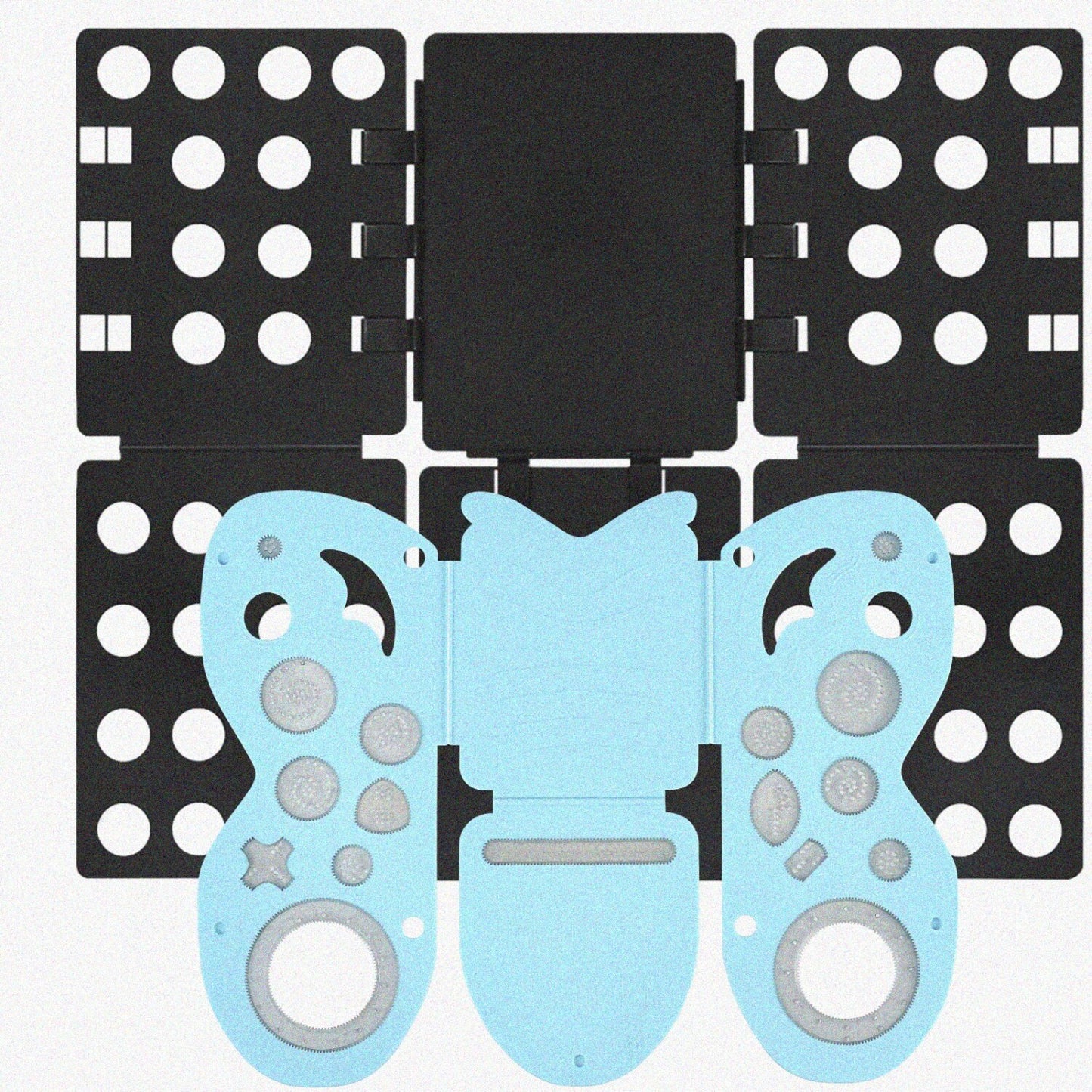 Shirt Folding Board Durable Plastic Black Blue