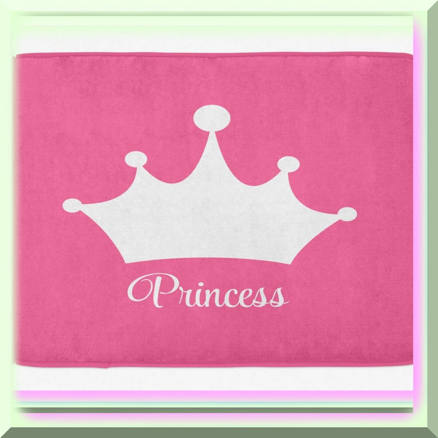 Cartoon Bath Mat Pink White 30.2" x 20"