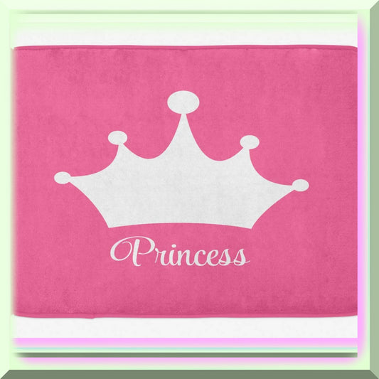 Cartoon Bath Mat Pink White 30.2" x 20"