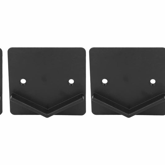 2Pcs Black Shower Curtain Rod Holder Wall Mount