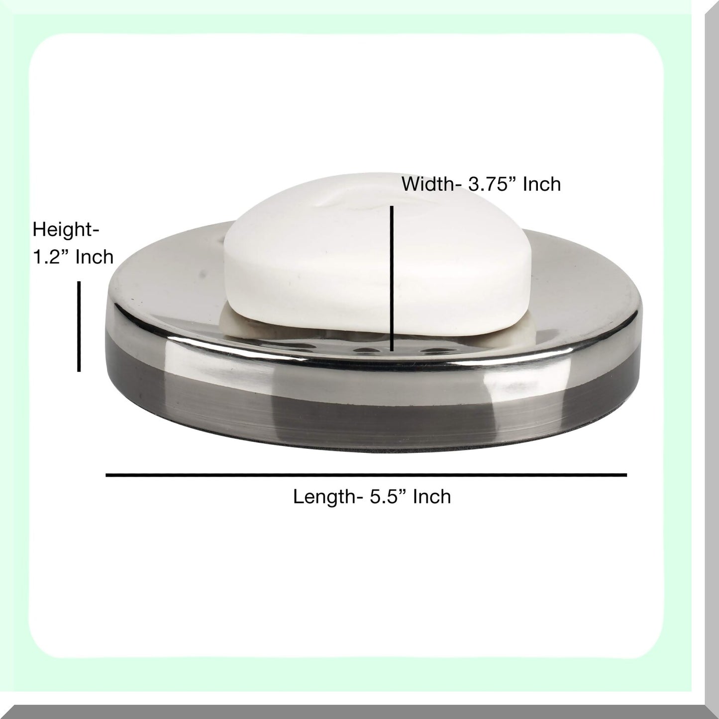 Set of 4 Triune Bath Accessories in Gray Stainless Steel