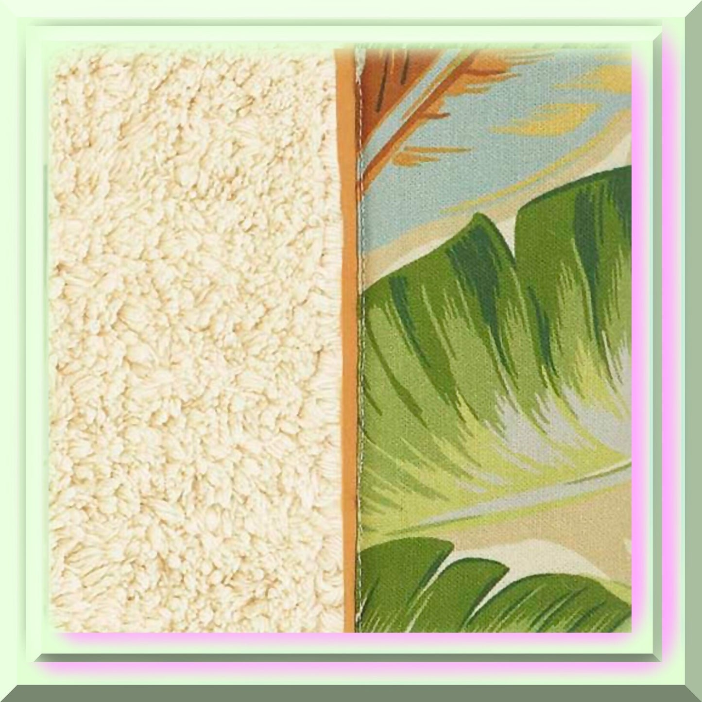 Cotton Bathroom Rug 20"x30" Tropical Green