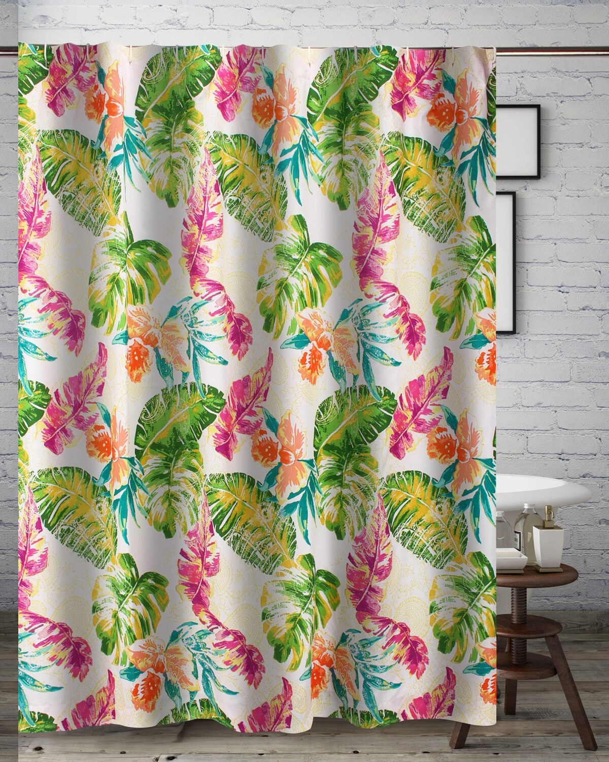 Tropics Shower Curtain 72x72-inch Coral