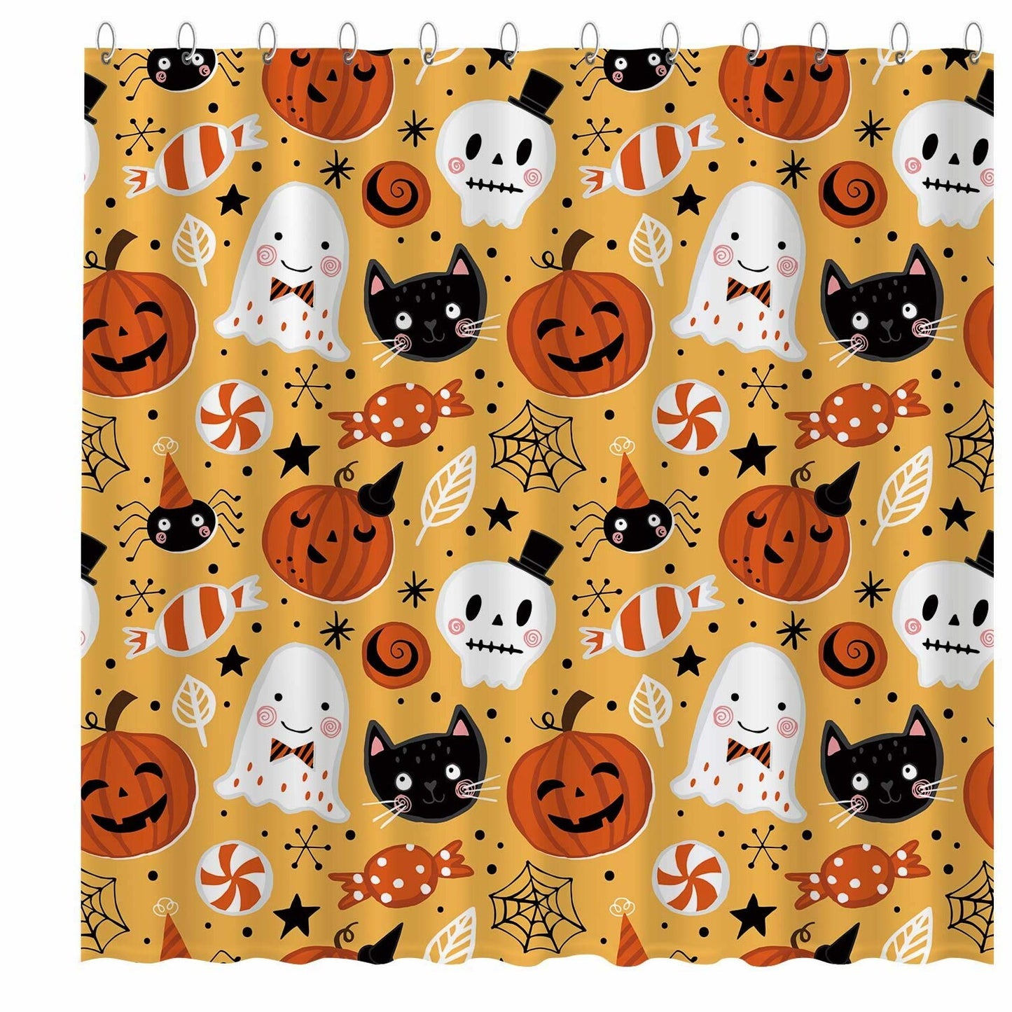 Shower Curtain Set with Hooks 72x72" Polyester