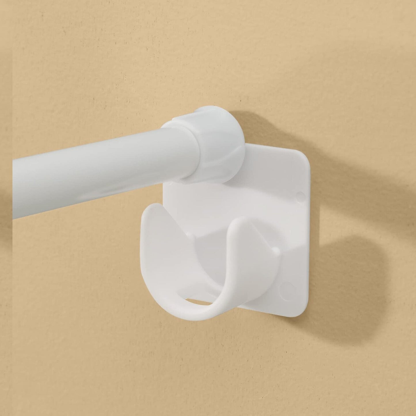 Adhesive Shower Curtain Rod Holder 2pcs White