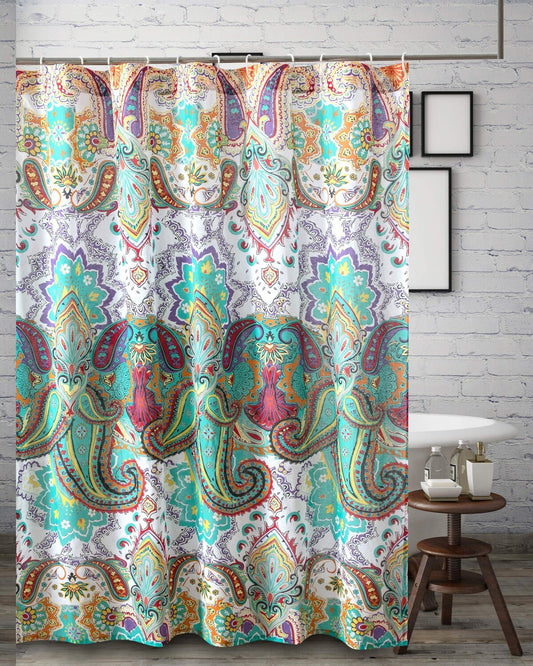 Nirvana Teal Shower Curtain 72x72 inches