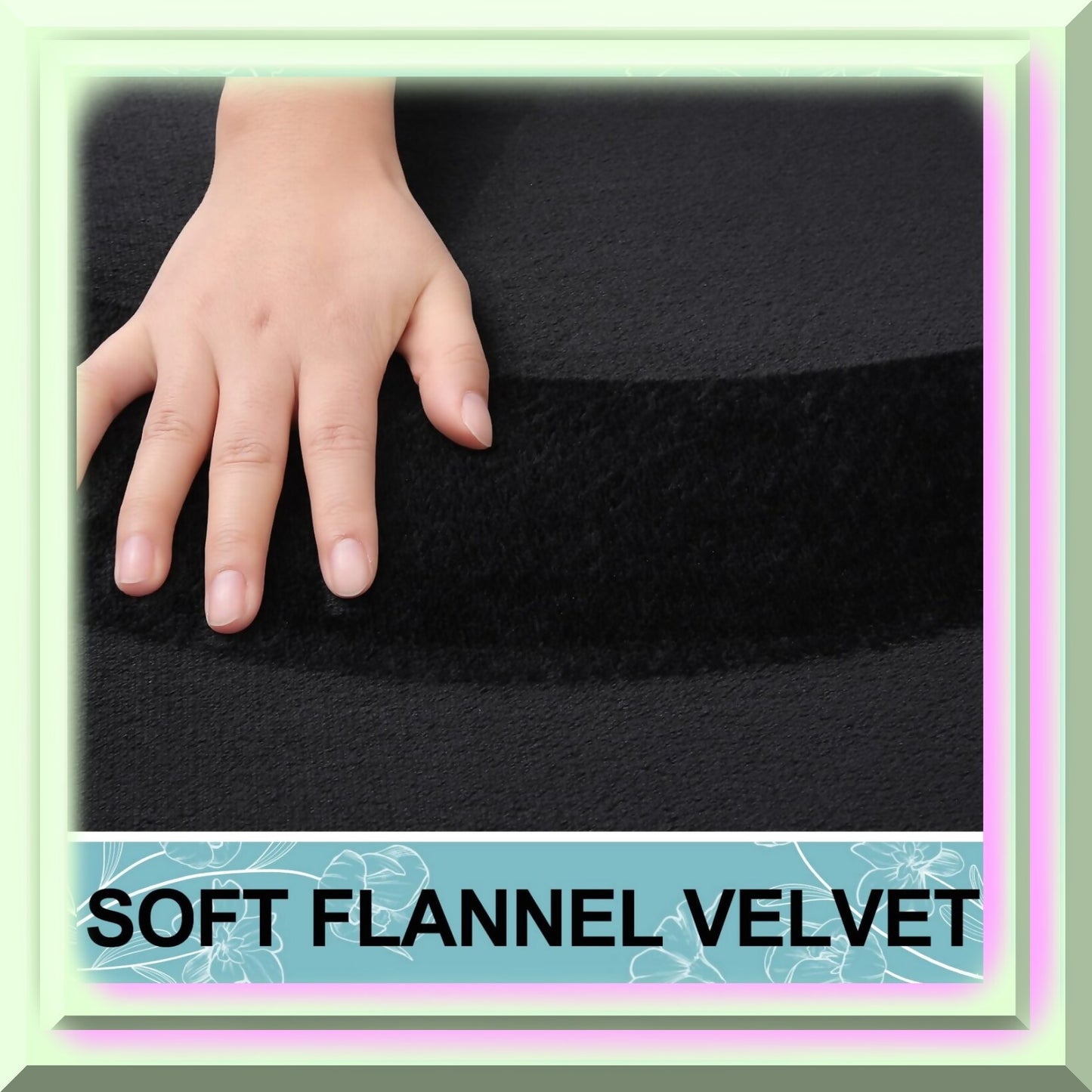 Memory Foam Bath Mat 24"x16" Black