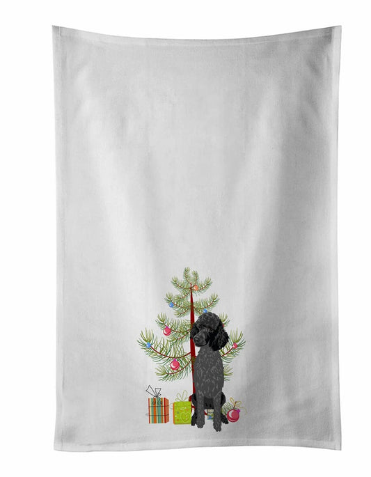 White Poodle Kitchen Towel Set of 2 19x25