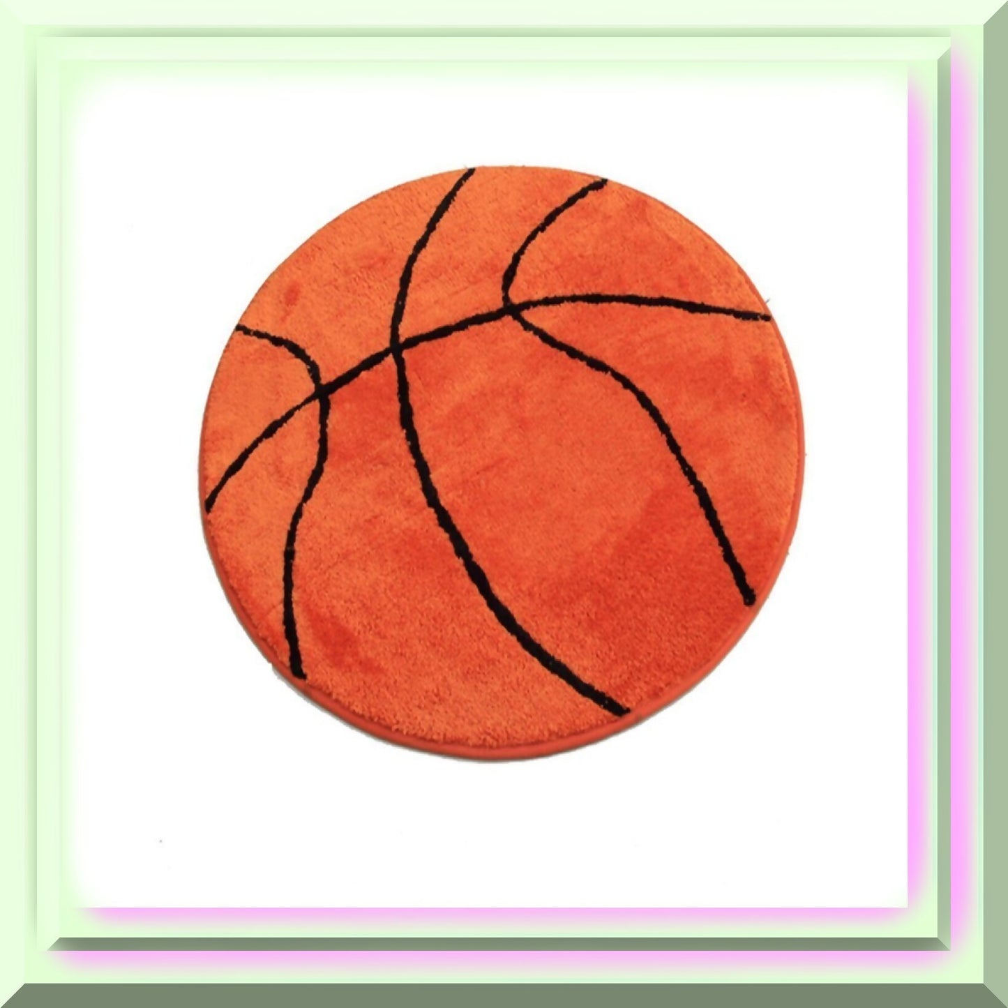 Basketball Pattern Bath Mat 80cm Polyester