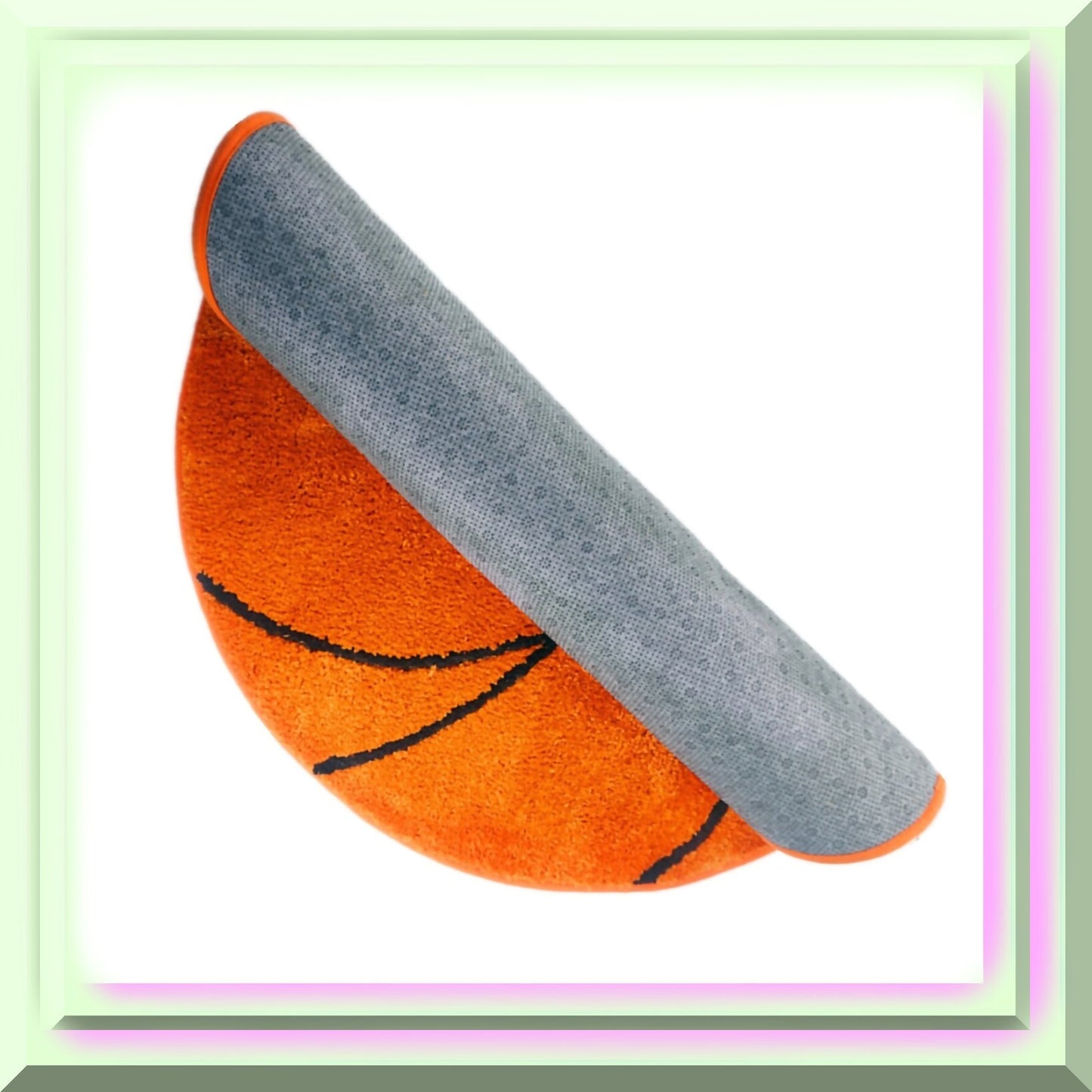 Basketball Pattern Bath Mat 80cm Polyester