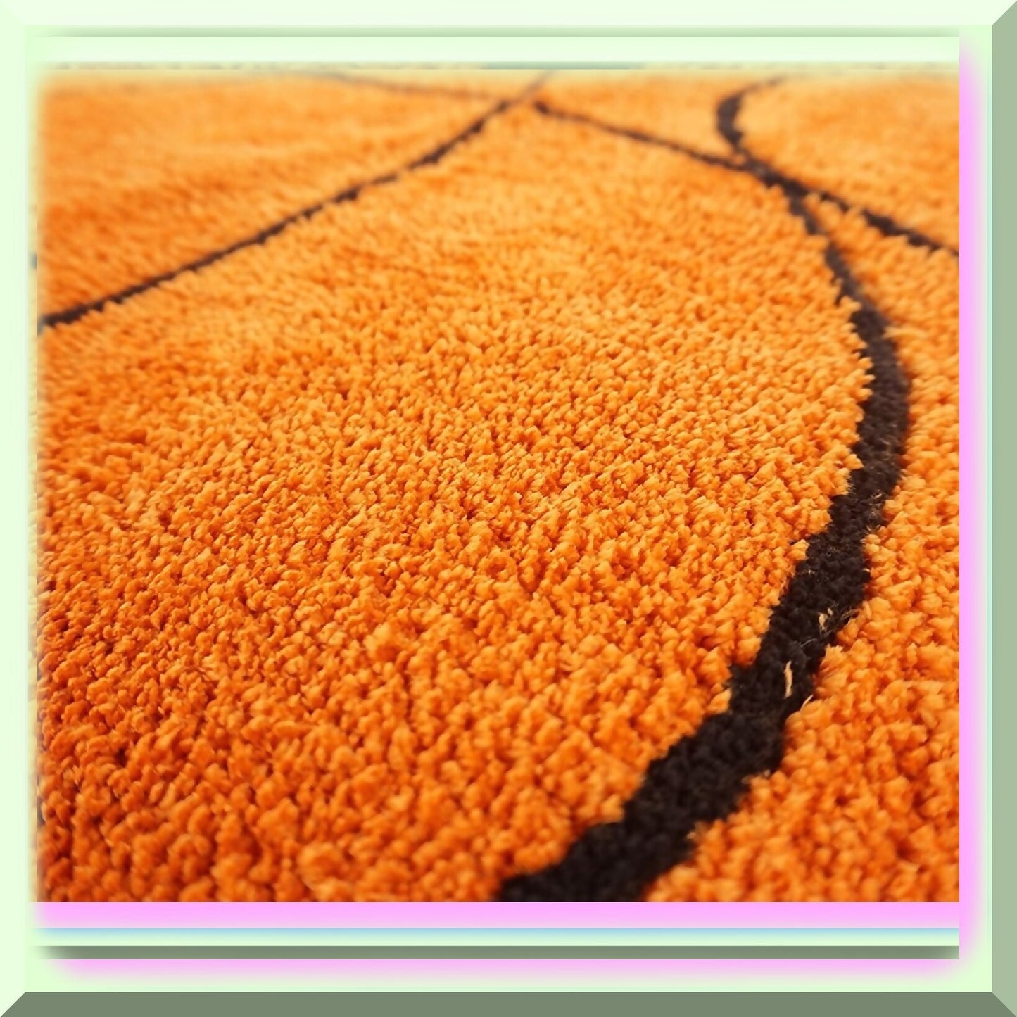 Basketball Pattern Bath Mat 80cm Polyester