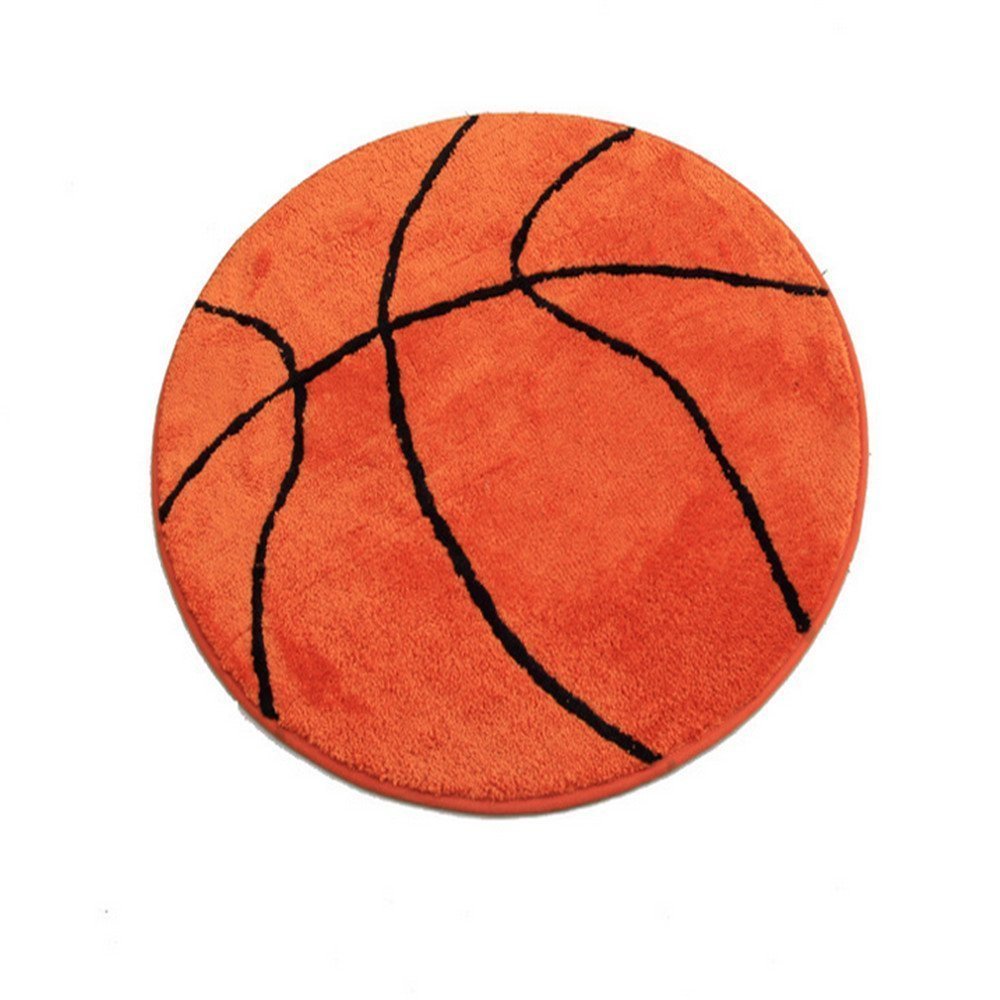 Basketball Pattern Bath Mat 80cm Polyester