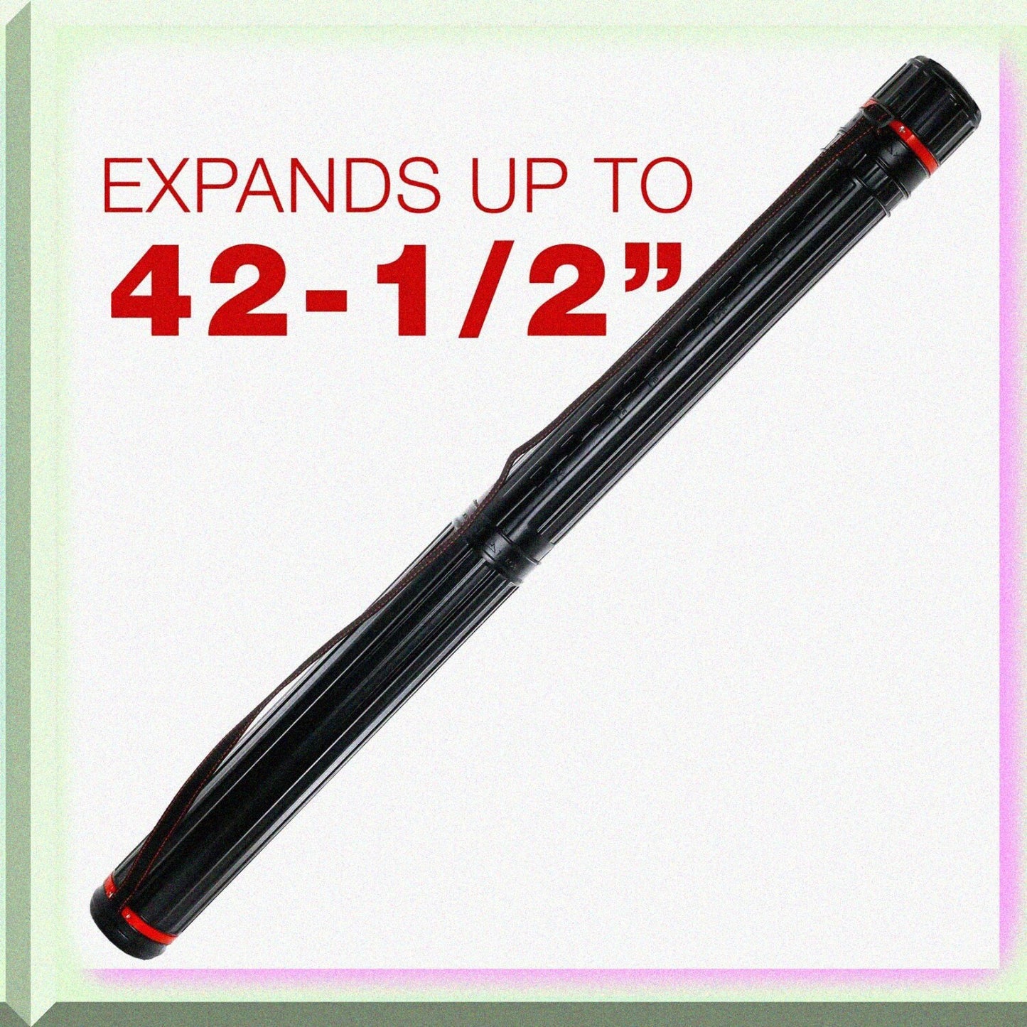 Black Telescoping Drafting Tube 3-1/4" Diameter, 25-42.5" Length