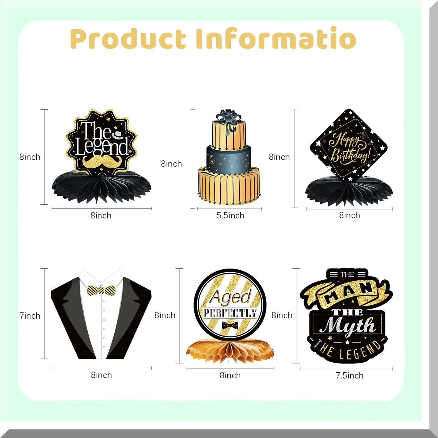 10 Pieces Legend Themed Centerpieces for Birthday and Father's Day