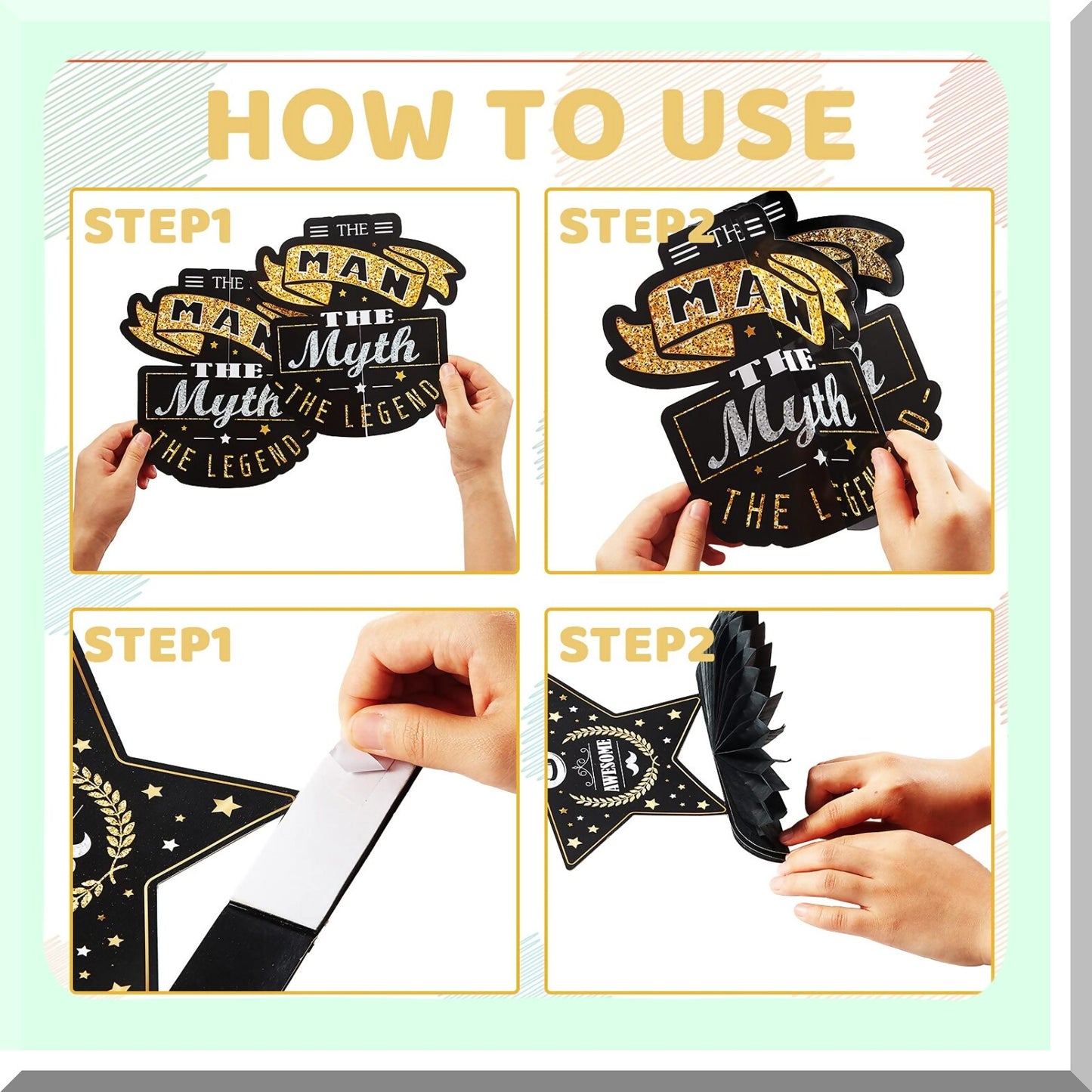 10 Pieces Legend Themed Centerpieces for Birthday and Father's Day