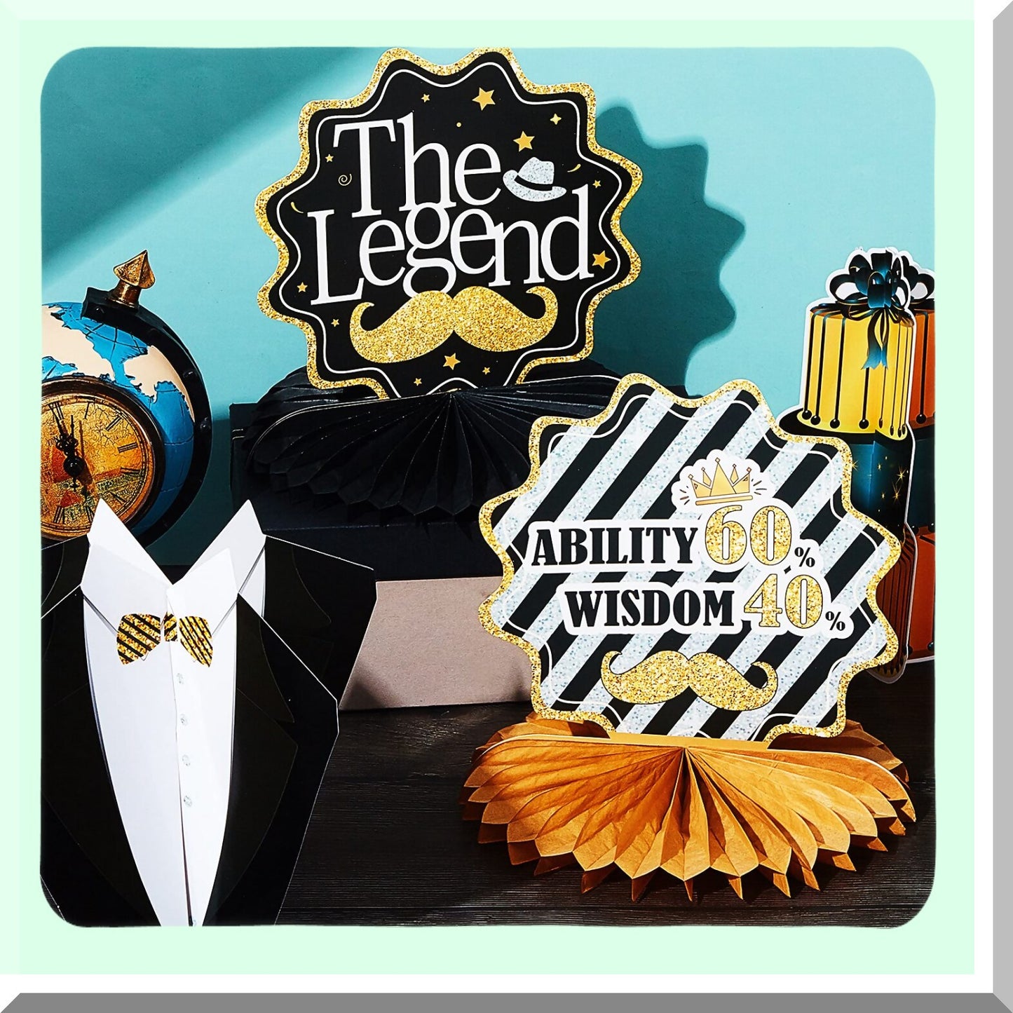 10 Pieces Legend Themed Centerpieces for Birthday and Father's Day