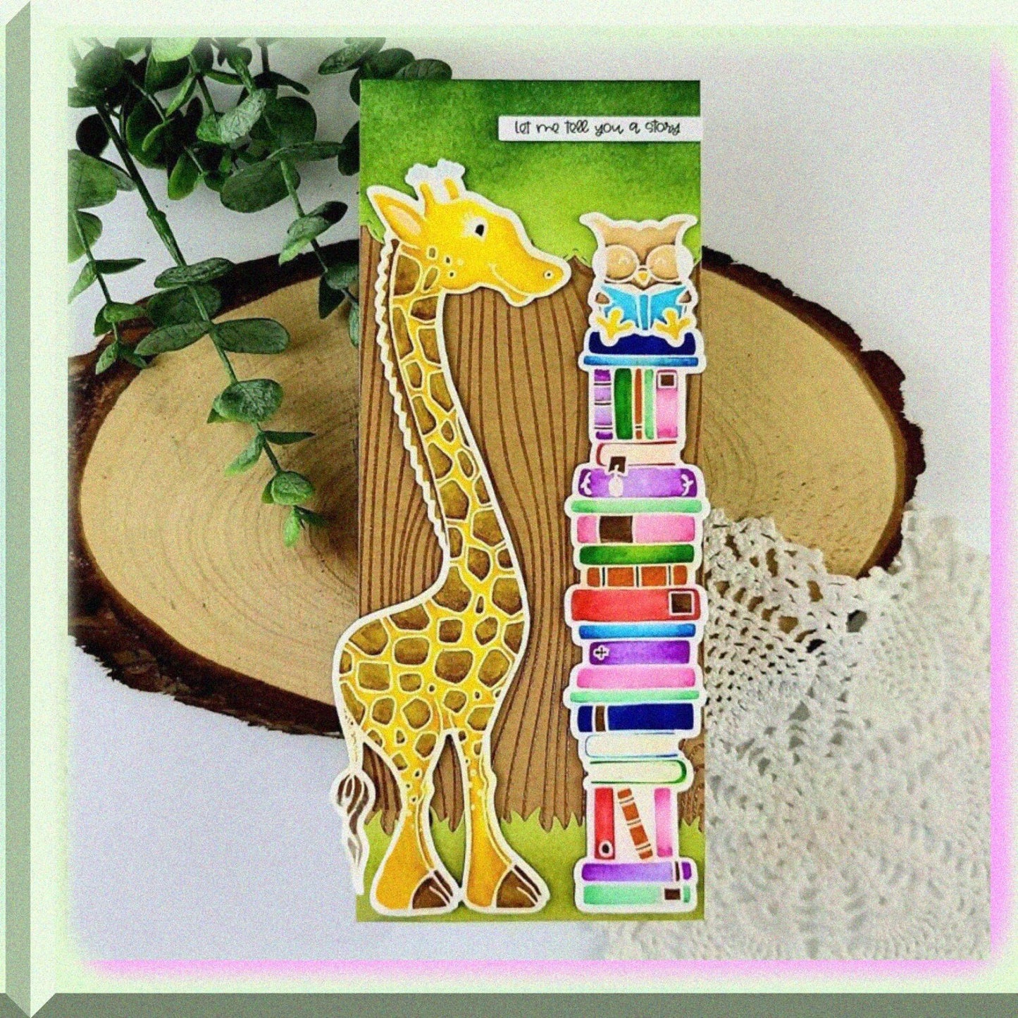 Knowledgeable Animals Giraffe Owl Stamp and Die Set