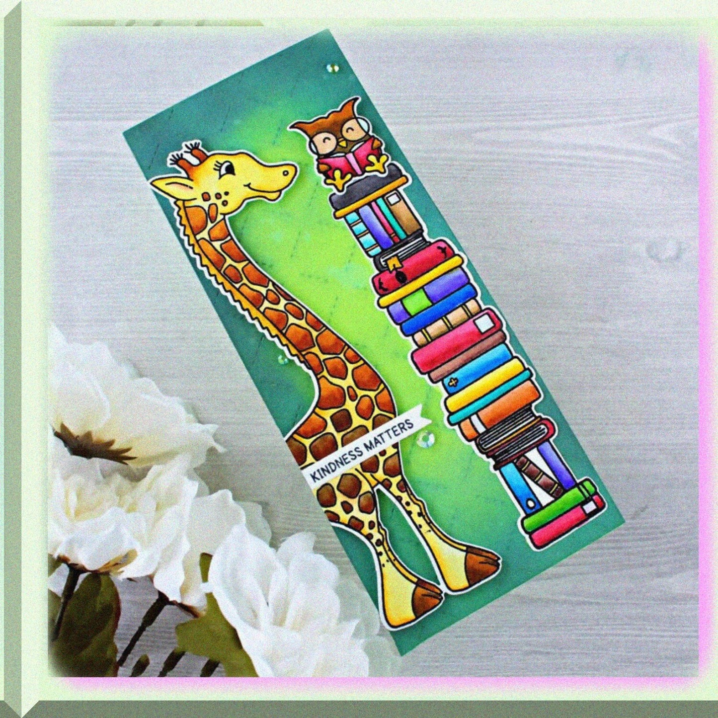 Knowledgeable Animals Giraffe Owl Stamp and Die Set