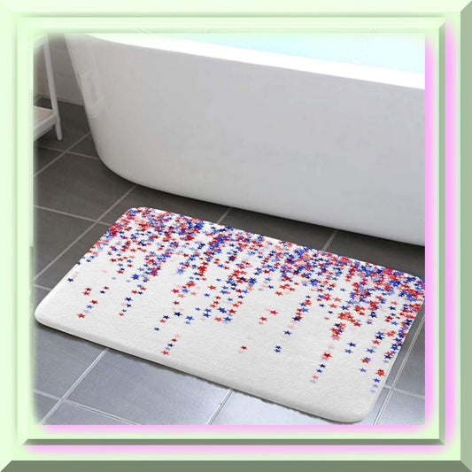 Colorful Bathroom Rug Non Slip Bath Mat 17x29 Inches