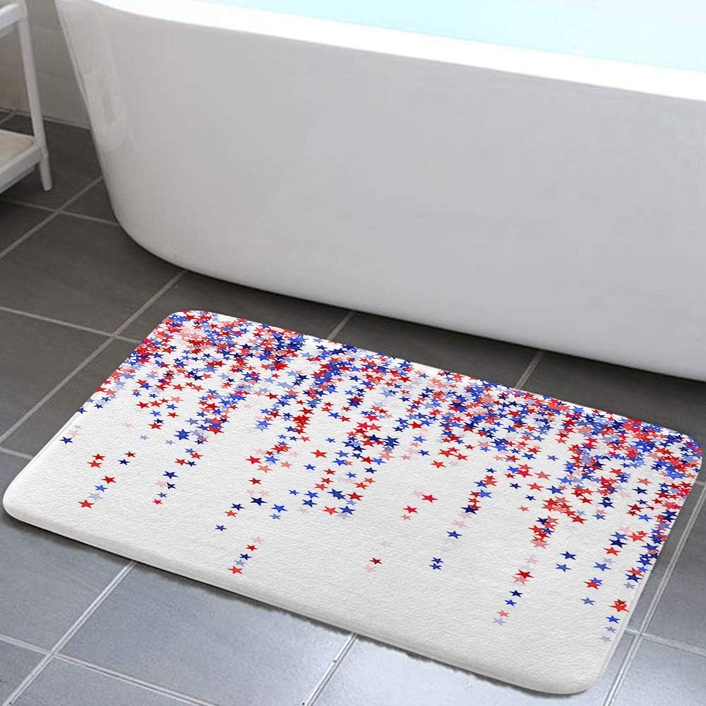 Colorful Bathroom Rug Non Slip Bath Mat 17x29 Inches