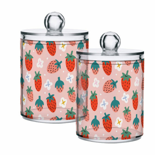2 Pack Clear Plastic Apothecary Jars 14oz