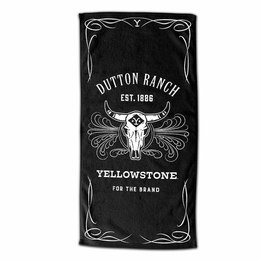 Yellowstone Beach Towel 30" x 60" Whiskey Label