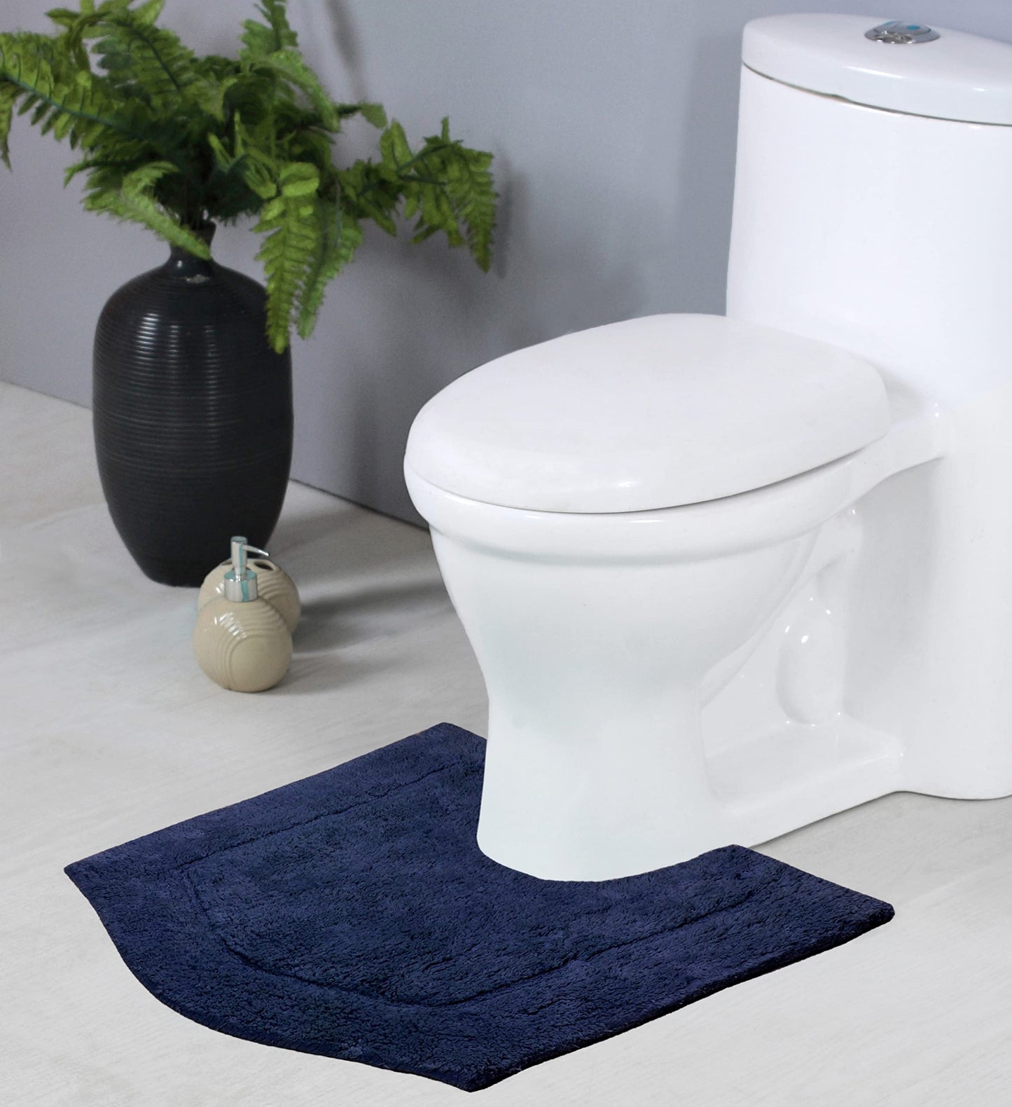 Waterford Collection 100% Cotton Bath Rug 20x20 Navy