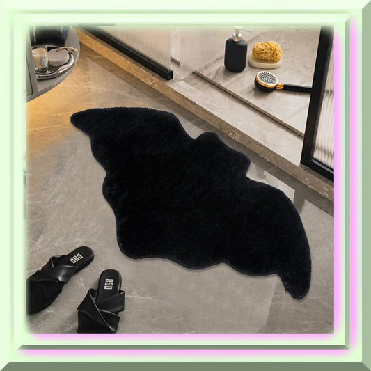 Bat Bath Mat 36x20 in Black Non Slip