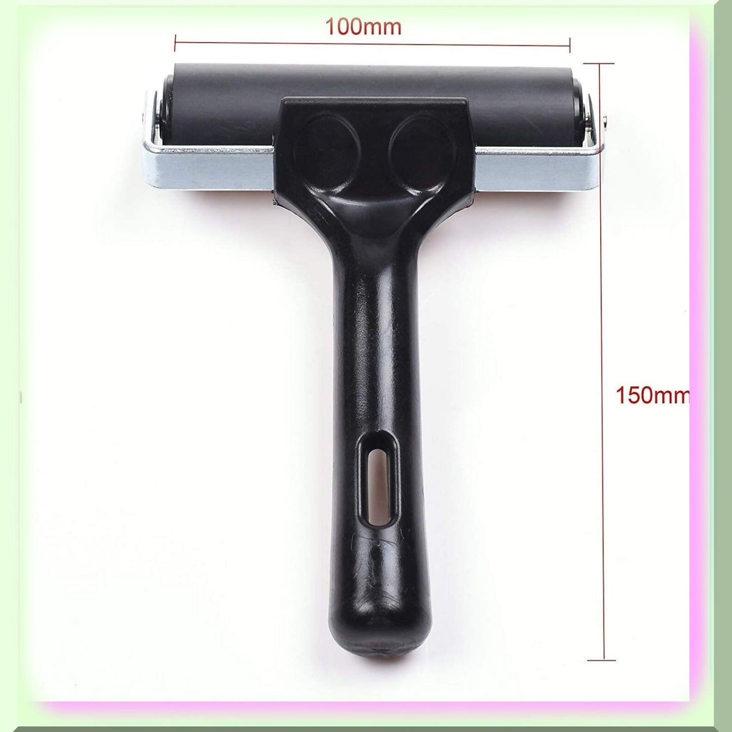 4-Inch Rubber Brayer Roller for Printmaking and Gluing