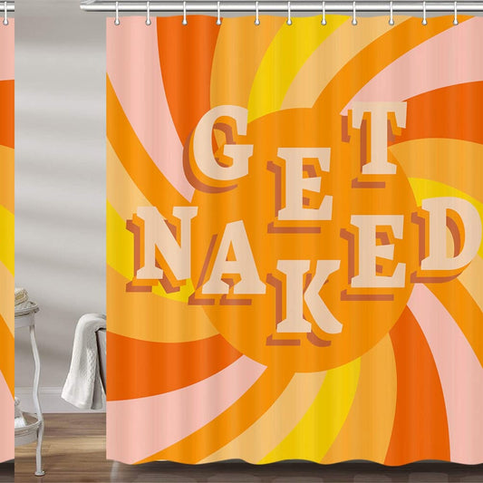 Funny Get Naked Shower Curtain 72x72 Inches