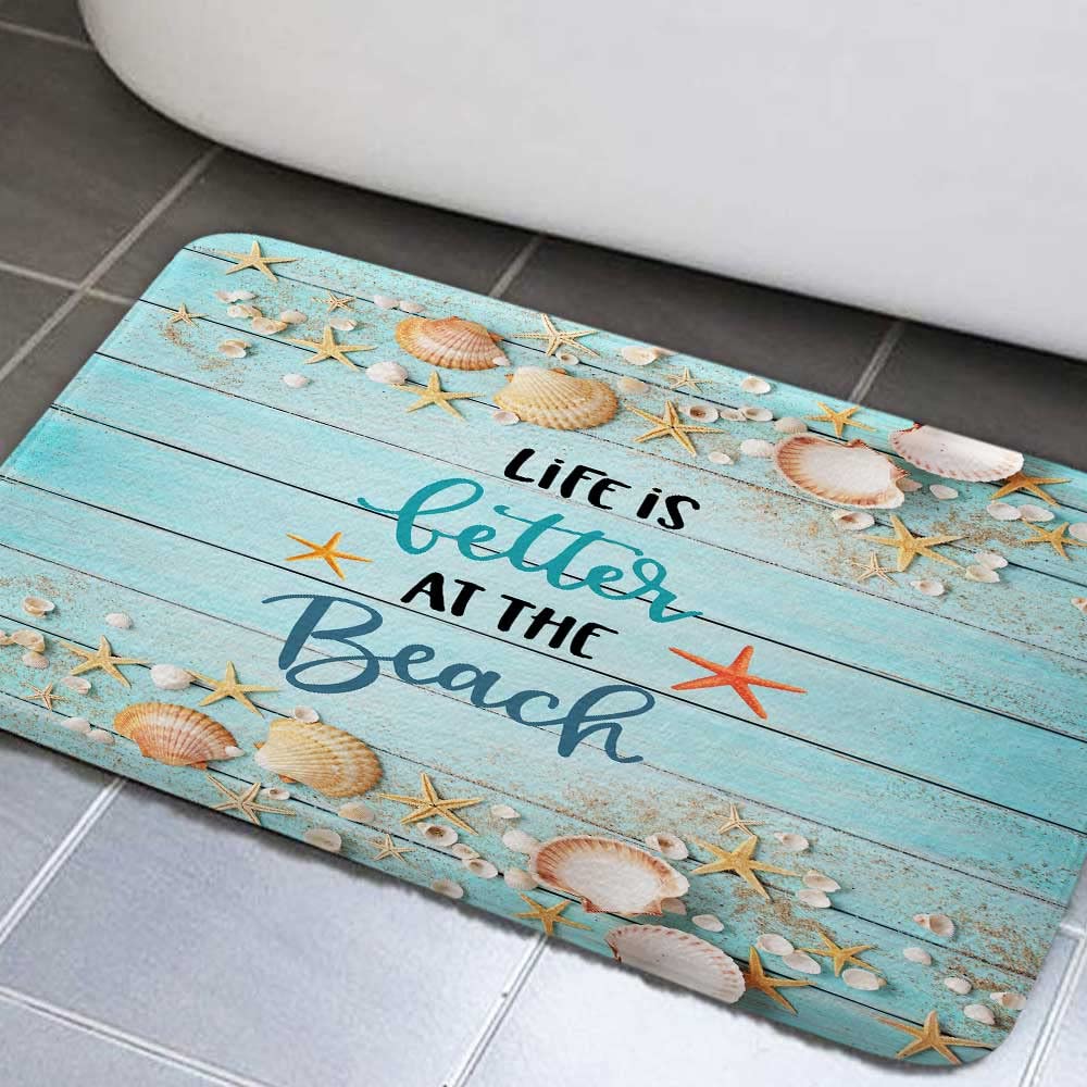 Seashell Beach Bathroom Rug 17x29 Inches