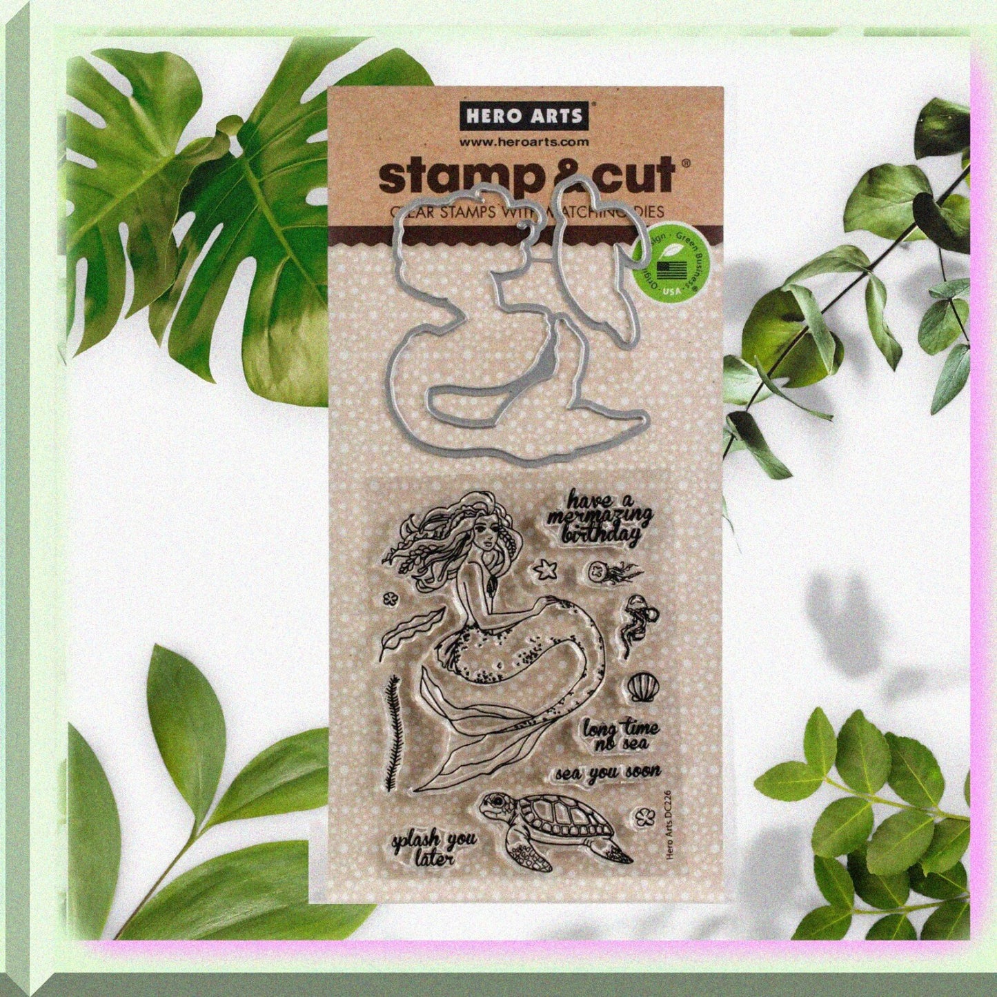 Mermaid Stamp and Die Set, 14 Stamps, 2 Dies