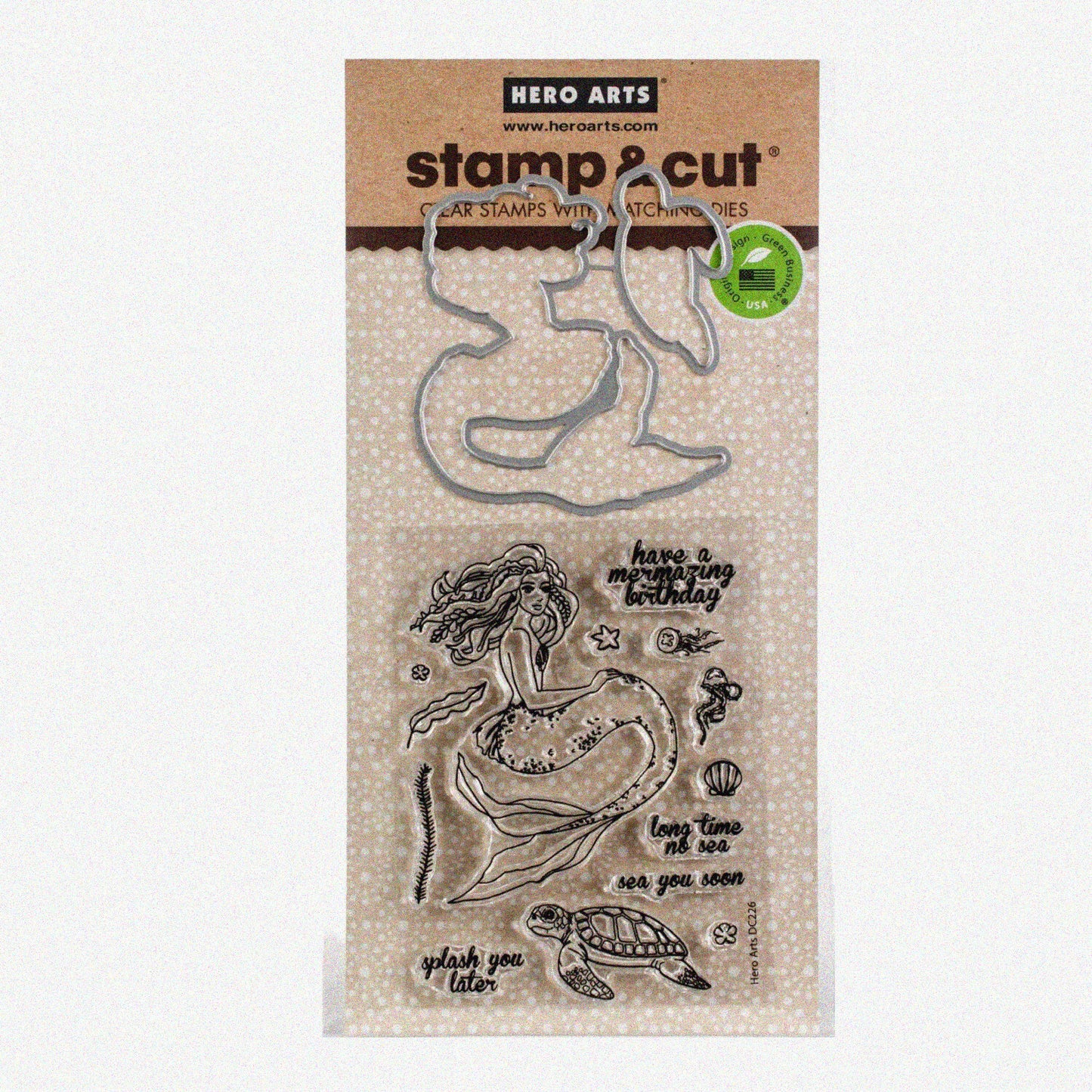 Mermaid Stamp and Die Set, 14 Stamps, 2 Dies