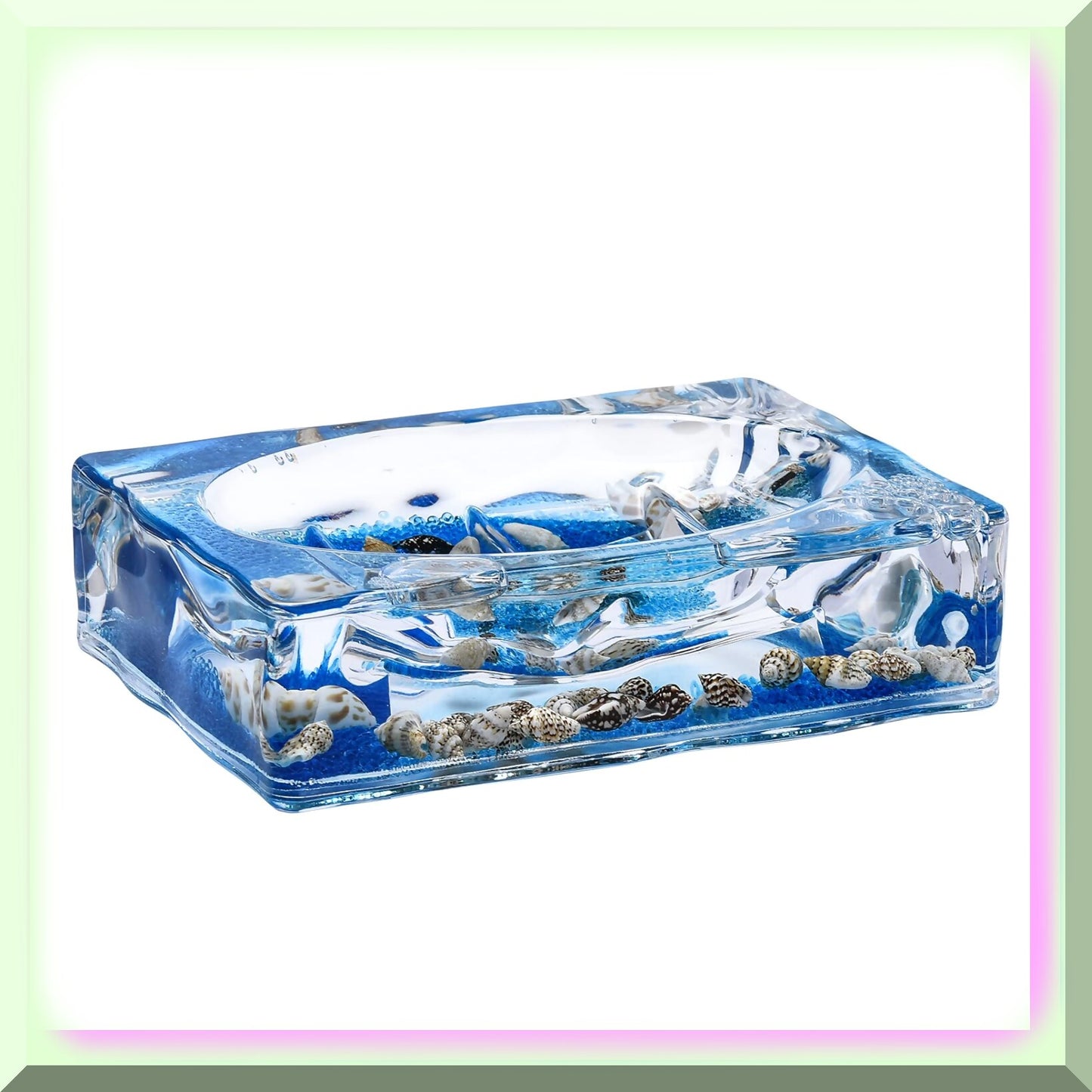 4 Piece Acrylic Floating Shell Bathroom Accessory Set