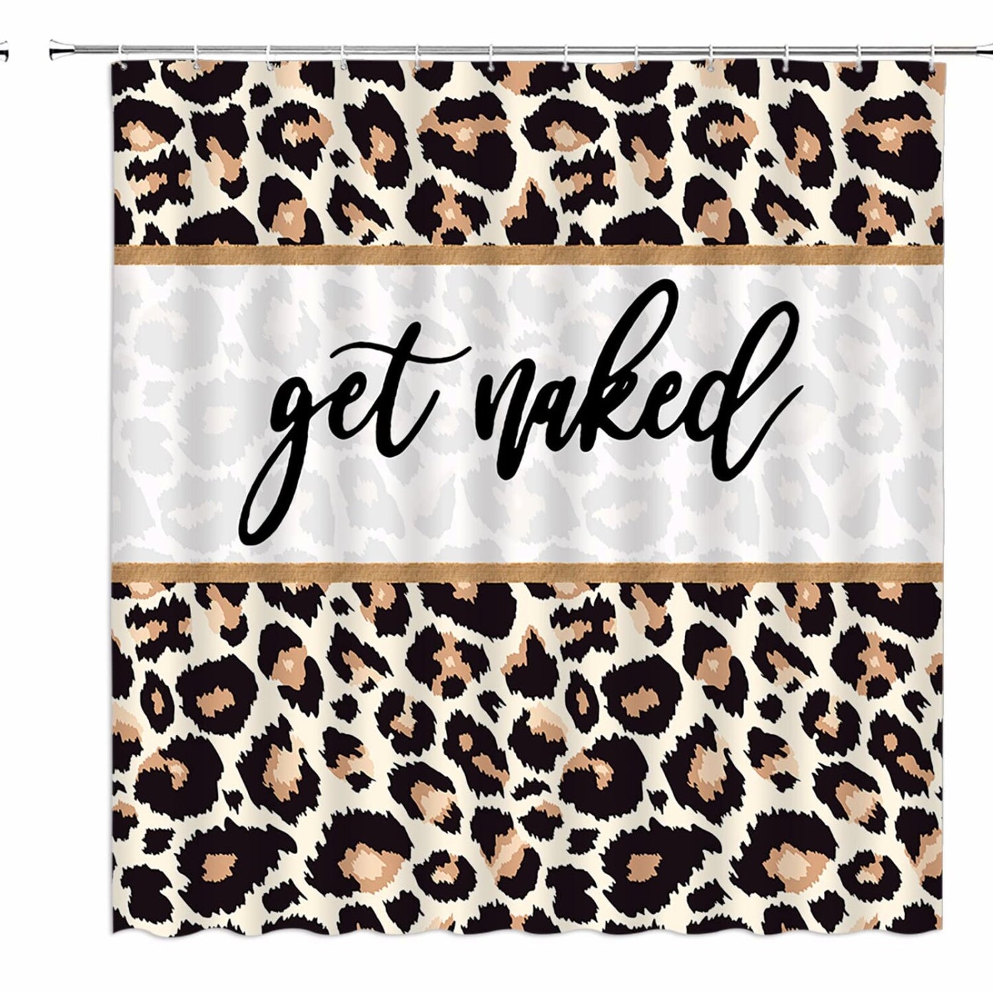 Leopard Print Shower Curtain 70x70 inches