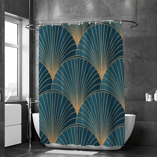 Bathroom Shower Curtain 60 x 72 Inch with 12 Hooks