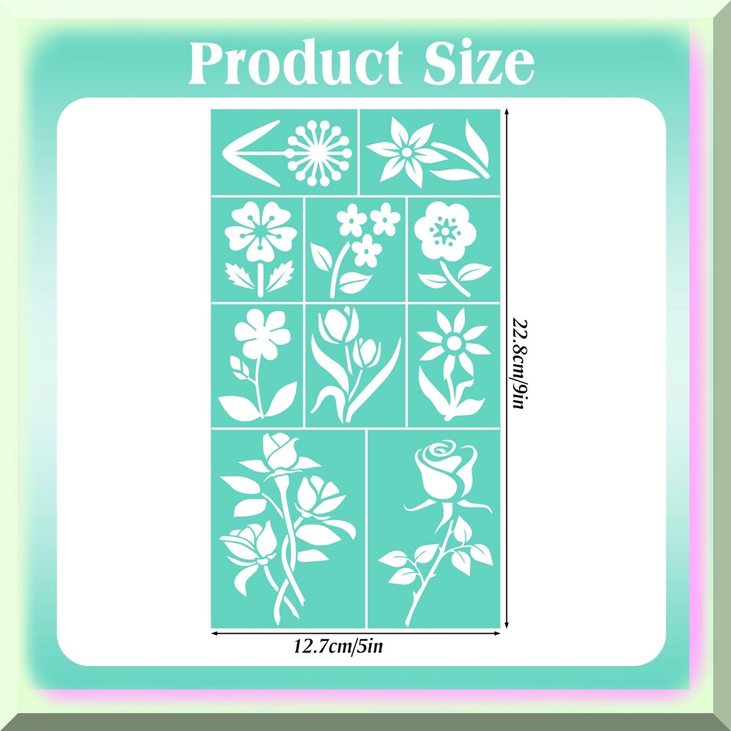 DIY Floral Screen Printing Kit with 2 Templates